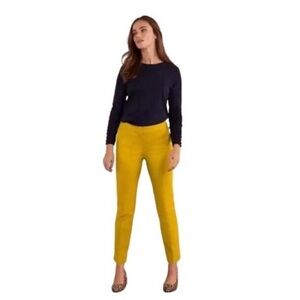 Boden Women Richmond 7/8 Pants Trousers Hot Mustard UK 14R US 10R
